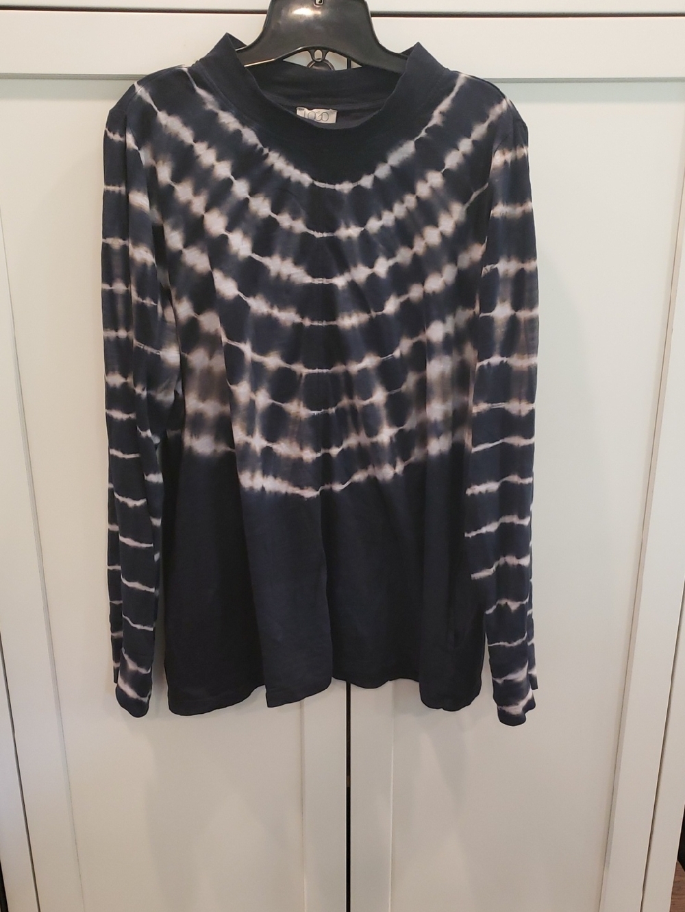 Logo by Lori Goldstein Navy Tie-Dye Long Sleeve Top